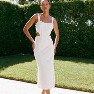 Sabo Skirt White Feliz Midi Dress